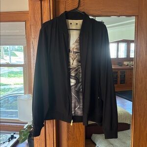 Scotch & Soda Black Reversible Jacket with Artistic Lining